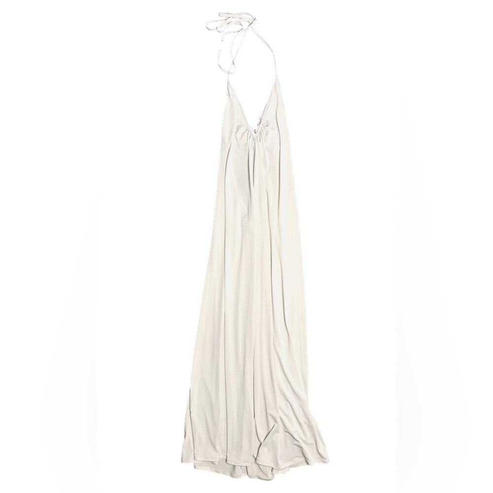 Josa Tulum Ityway Ivory Low V Halter Maxi Dress – Open Back, (One Size) - Picture 3 of 8